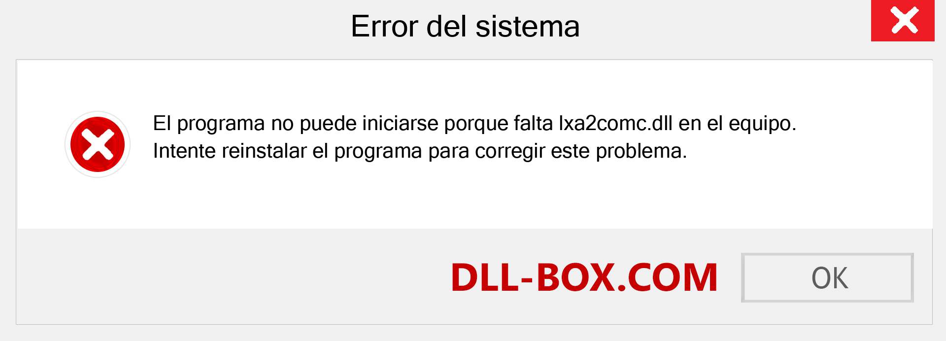 ¿Falta el archivo lxa2comc.dll ?. Descargar para Windows 7, 8, 10 - Corregir lxa2comc dll Missing Error en Windows, fotos, imágenes