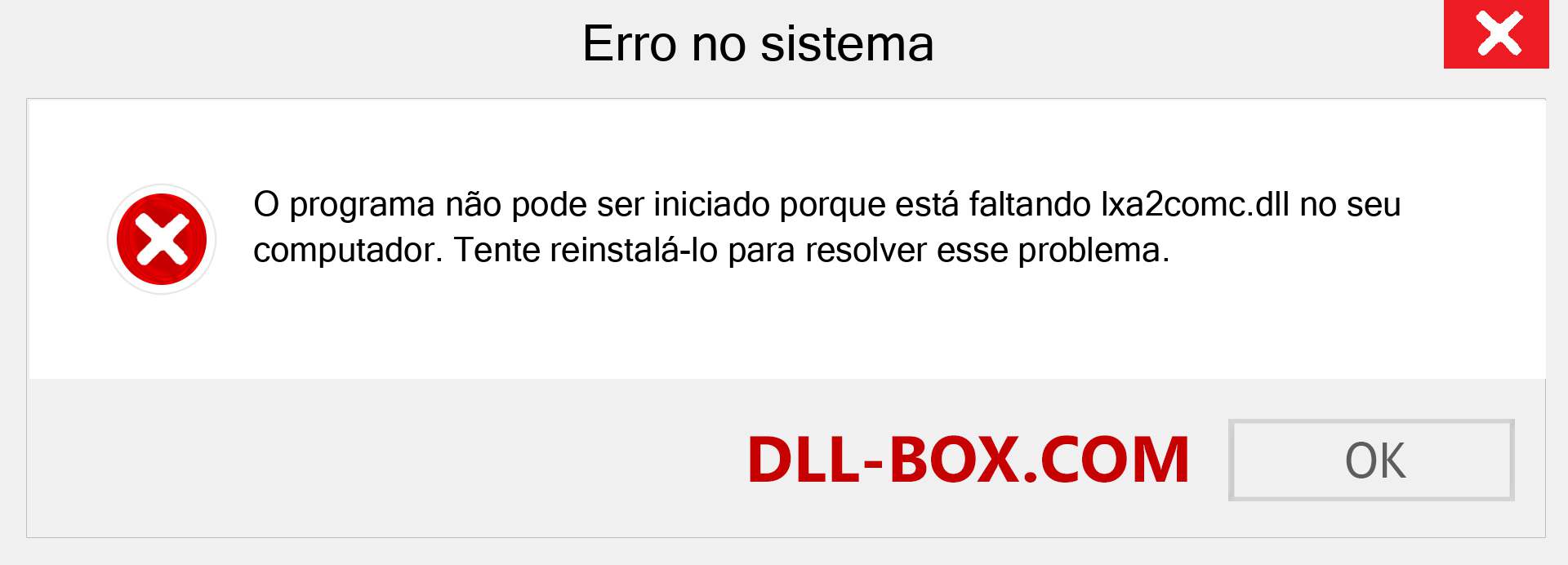 Arquivo lxa2comc.dll ausente ?. Download para Windows 7, 8, 10 - Correção de erro ausente lxa2comc dll no Windows, fotos, imagens